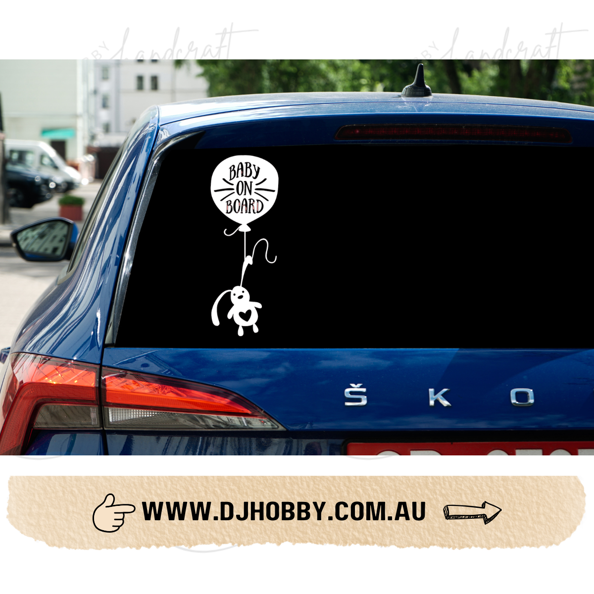 Decal - Baby on Board - Bunny (CD012)