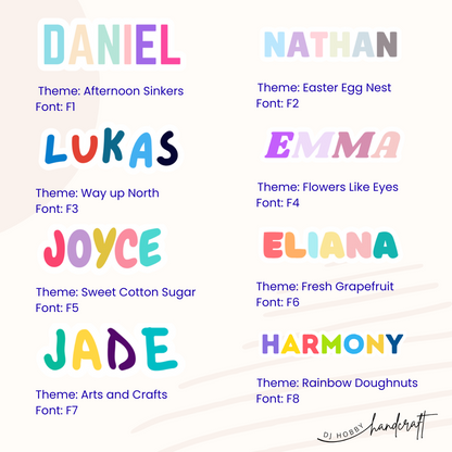 Custom -  Name Vinyl Sticker (2pk) - Style 2