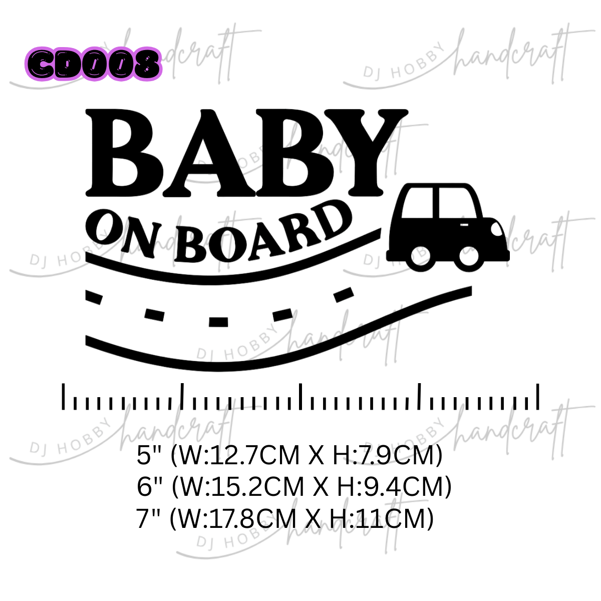 Decal - Baby on Board - Transports (CD008, CD024)
