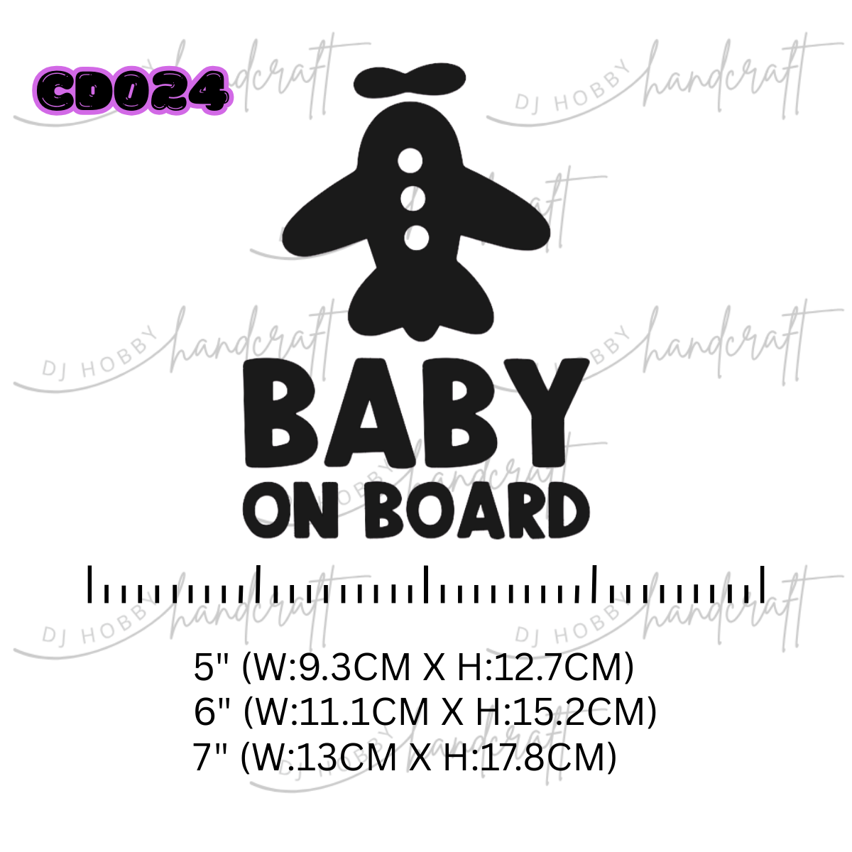 Decal - Baby on Board - Transports (CD008, CD024)