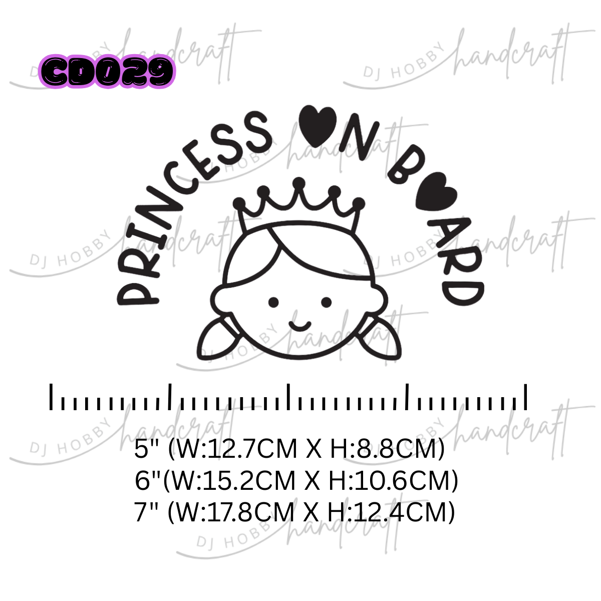 Decal - Princess Prince on Board (CD0028, CD029)