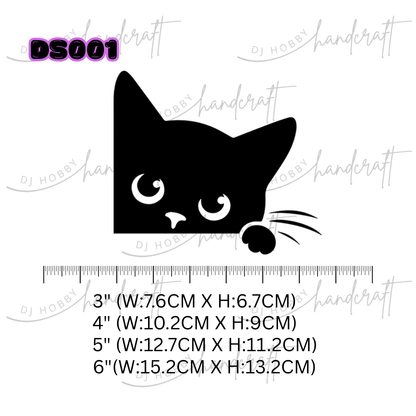 Decal - Cute Cat Peeking (DS001)