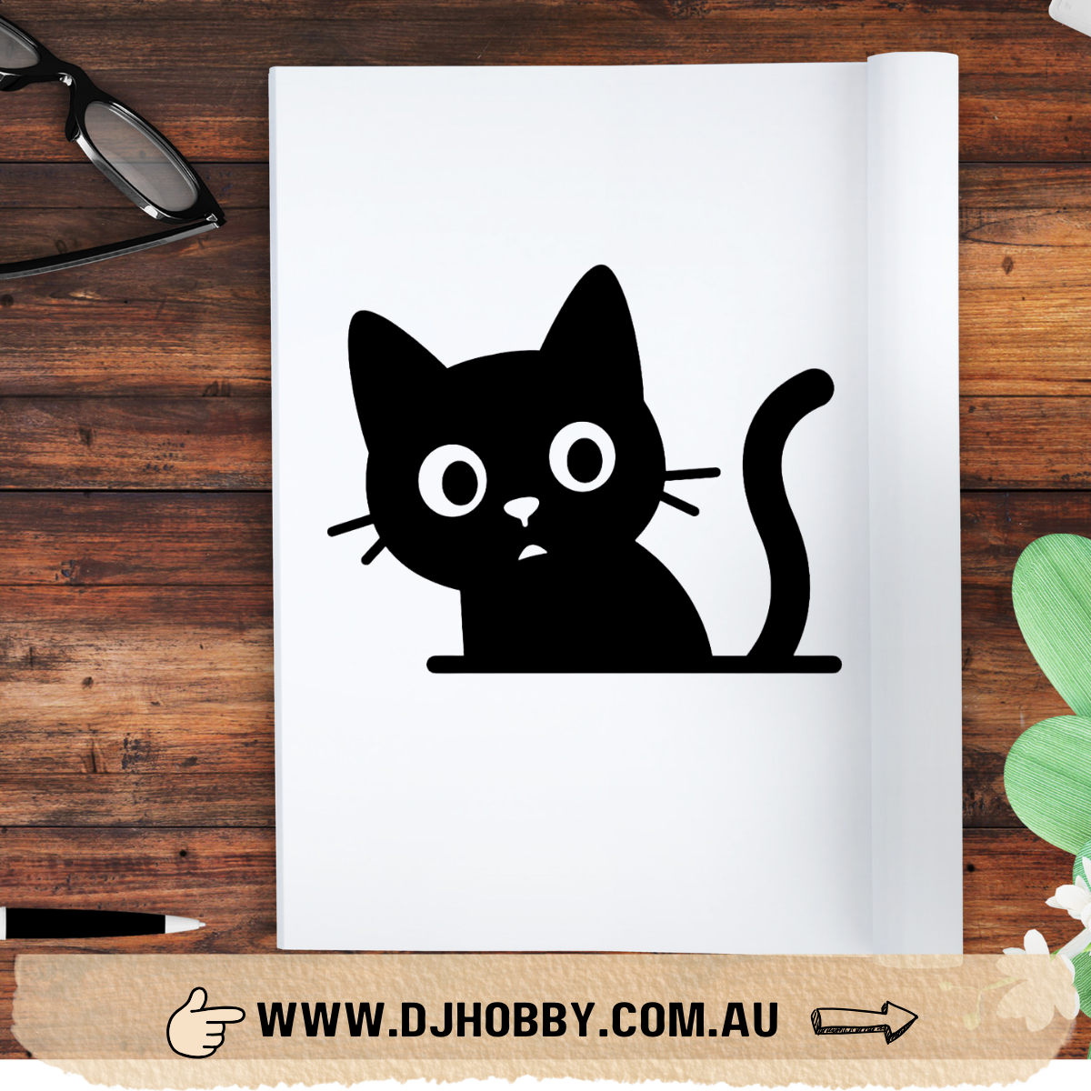 Cute Cat Vinyl Decal