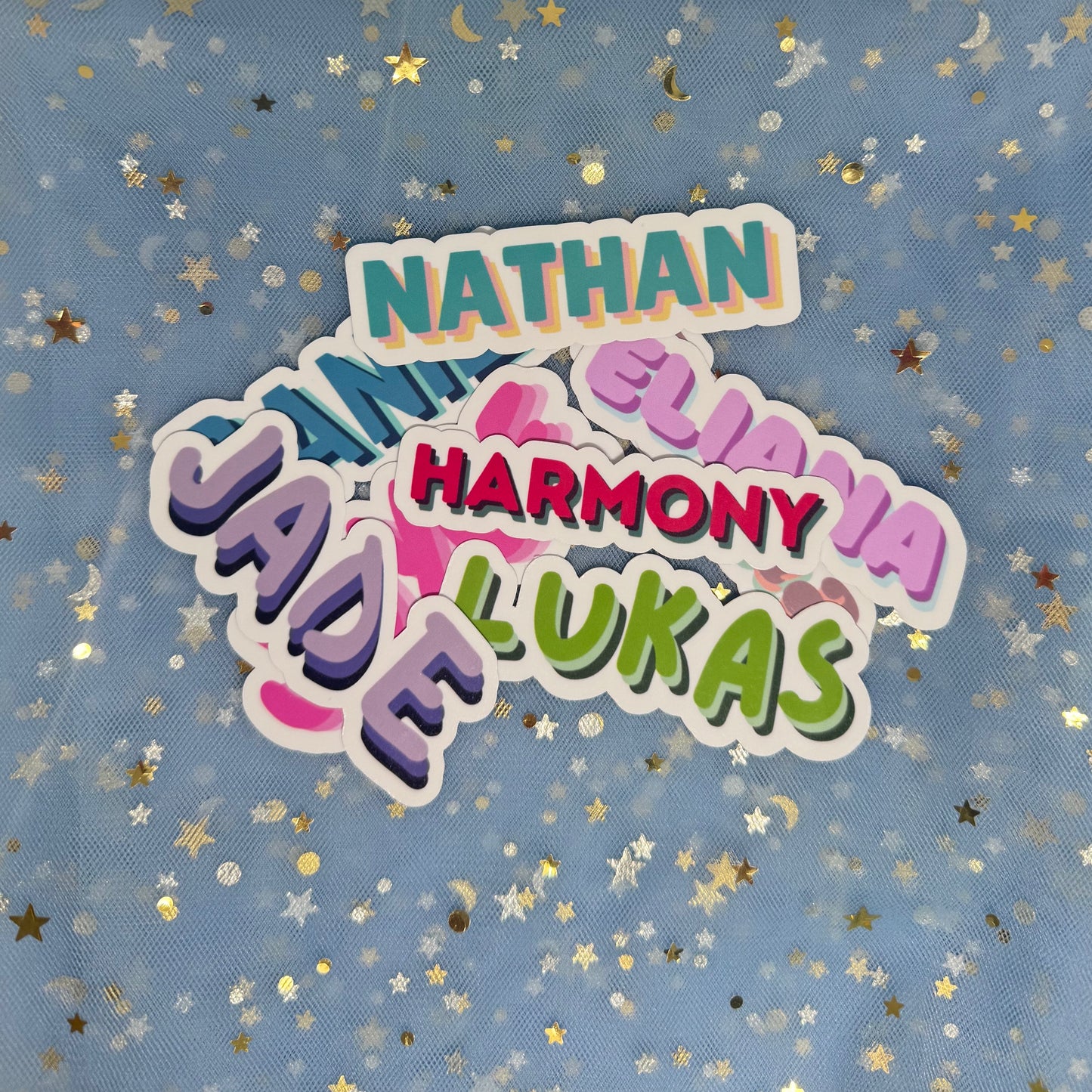 Custom -  Name Vinyl Sticker (2pk) - Style 1