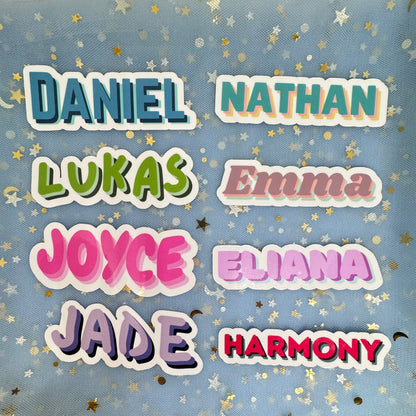 Custom -  Name Vinyl Sticker (2pk) - Style 1