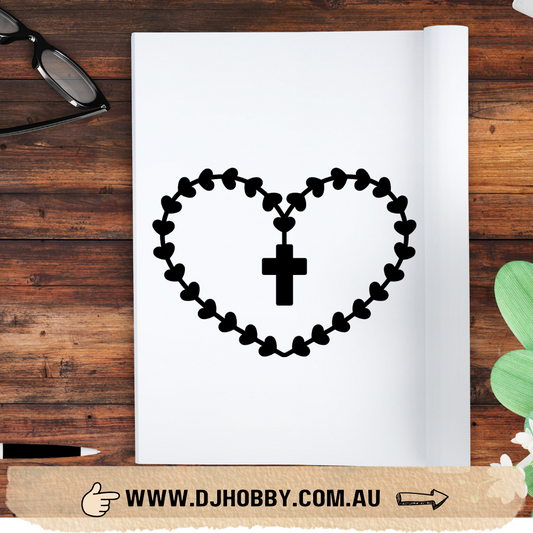 Decal - Rosary Hearts 1 (RD002)