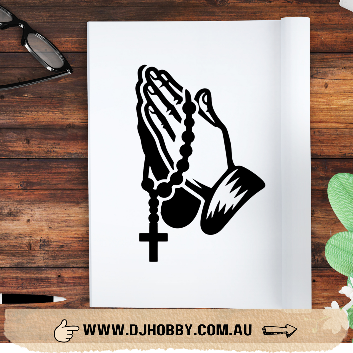 Decal - Rosary Beads #4 Vinyl Decal (RD004)